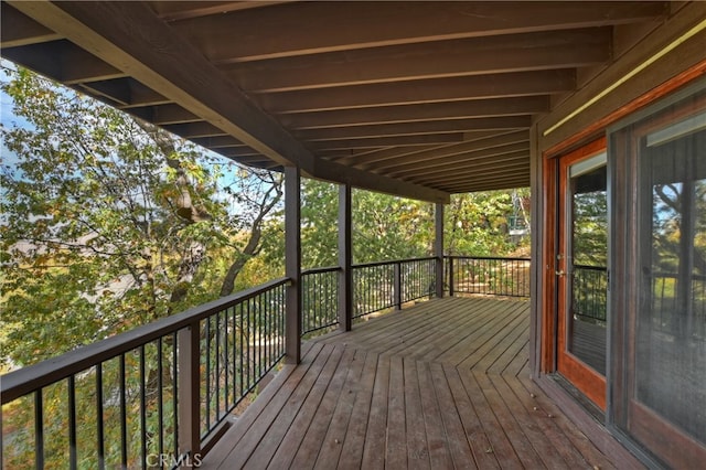 view of wooden terrace