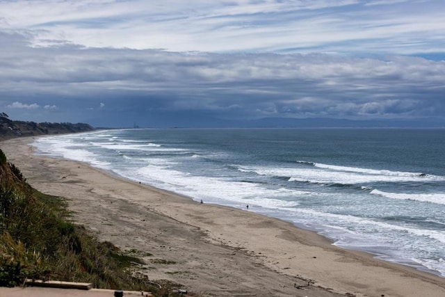 water view with a view of the beach