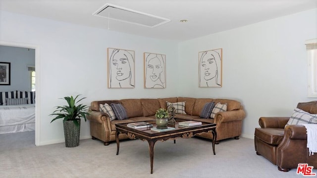 view of carpeted living room