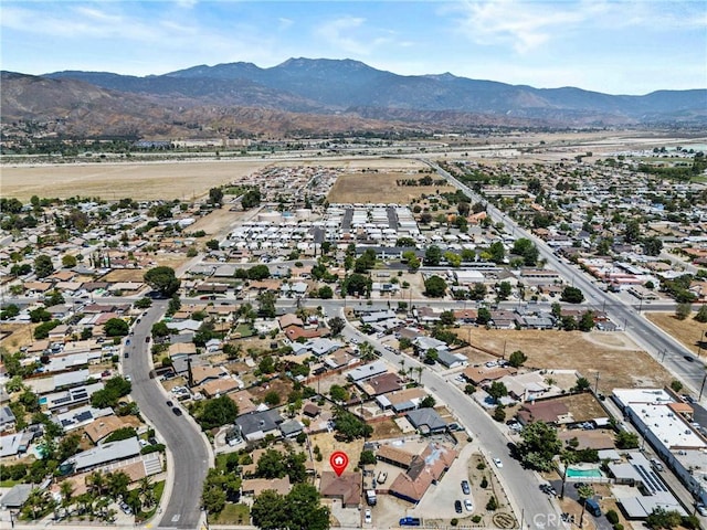 315 S Mistletoe Ave, San Jacinto, CA 92583 - aerial view of property's location featuring a mountain backdrop