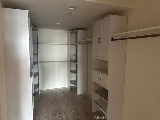 view of walk in closet