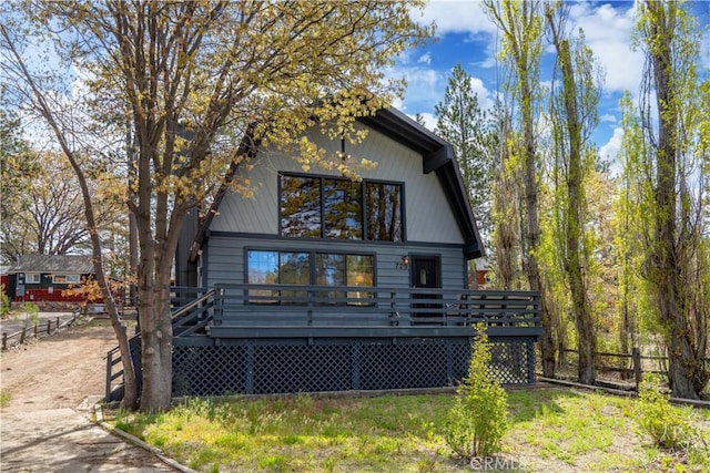 exterior space with a wooden deck