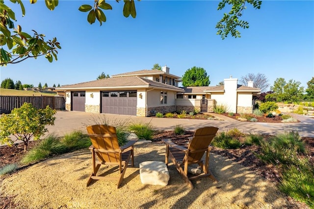 view of front of home featuring a garage