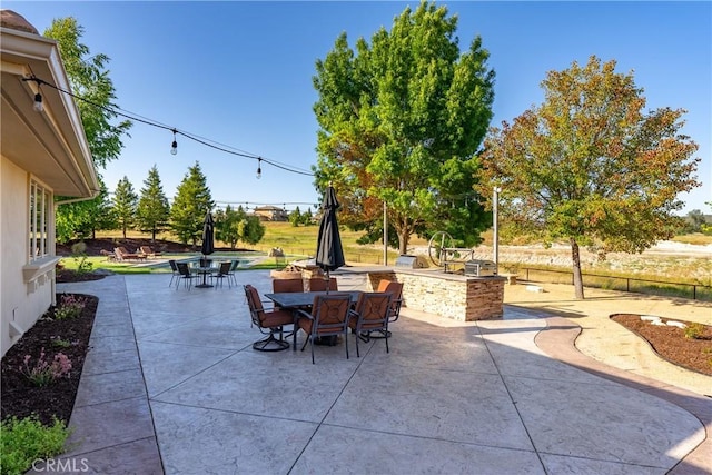 view of patio / terrace with exterior kitchen