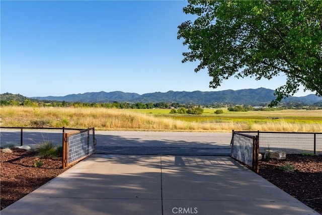 exterior space with a mountain view and a rural view