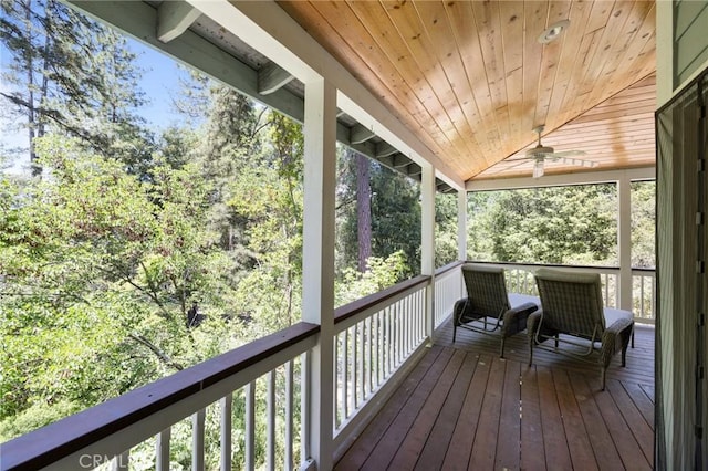 view of wooden terrace