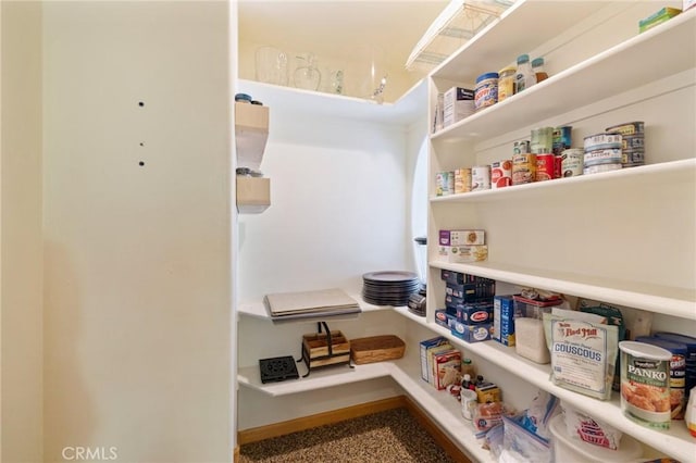 view of pantry