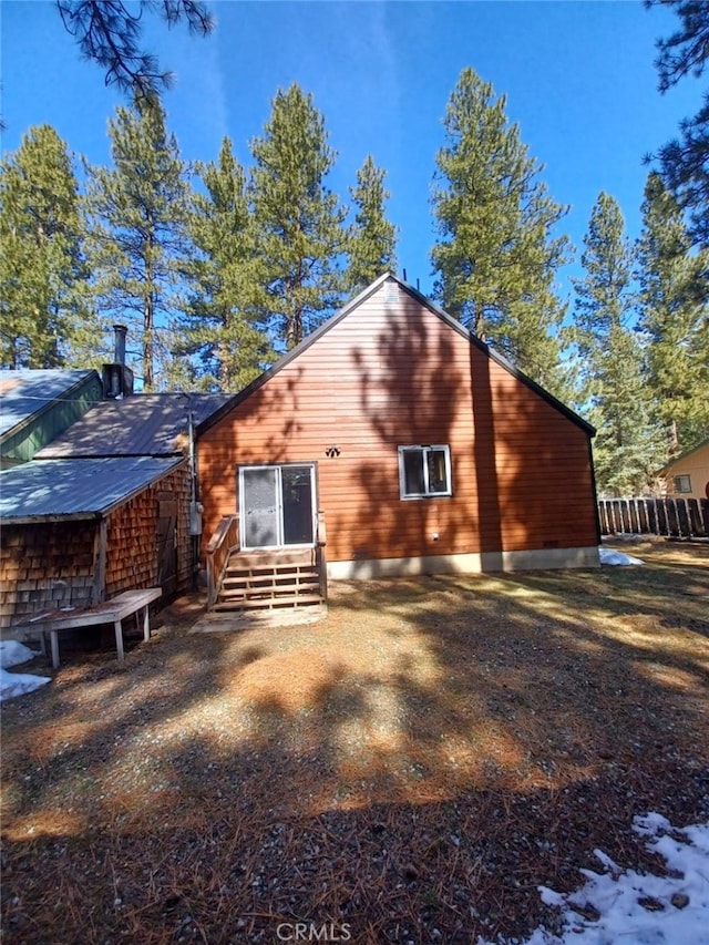 view of rear view of property