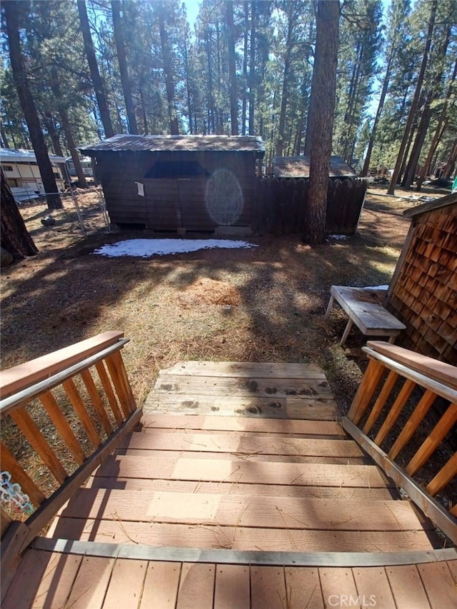 view of wooden terrace