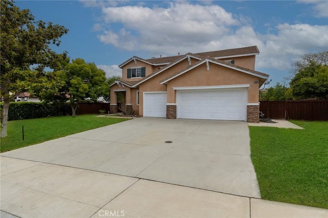 craftsman-style home with a front yard