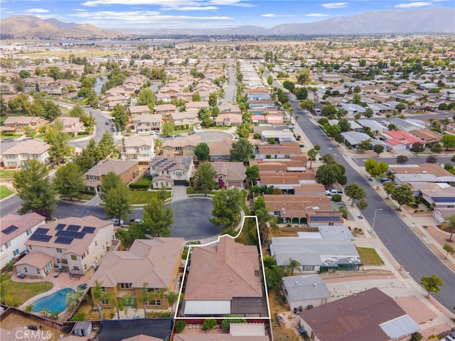 aerial view featuring a mountain view