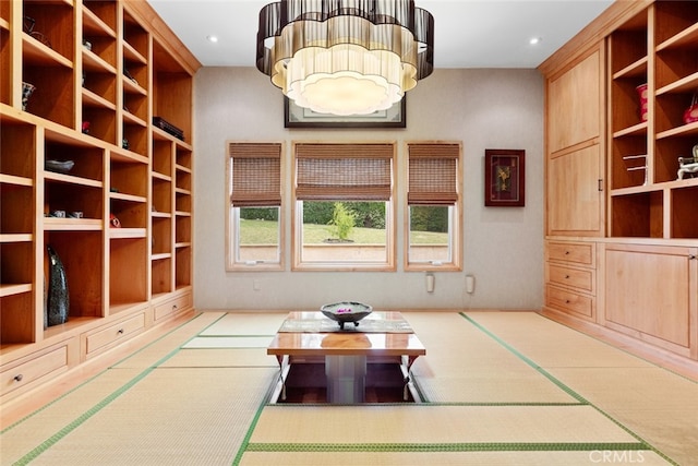 interior space with light colored carpet