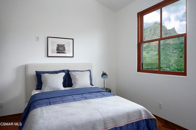 bedroom featuring hardwood / wood-style floors