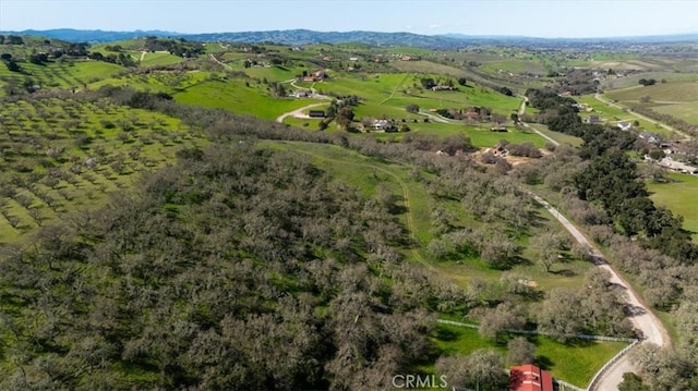 aerial view with a rural view