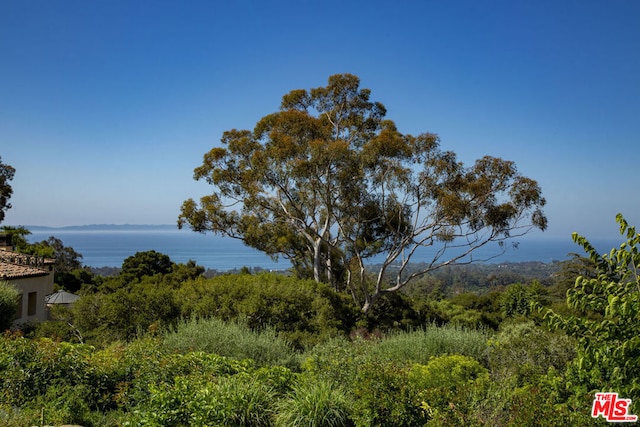 exterior space featuring a water view