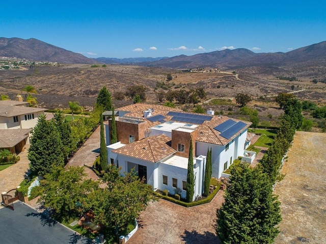 aerial view featuring a mountain view