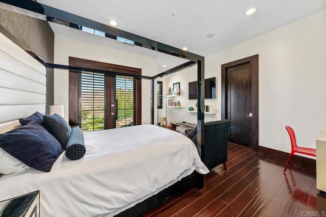 bedroom featuring french doors