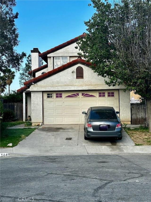 view of front of house featuring a garage