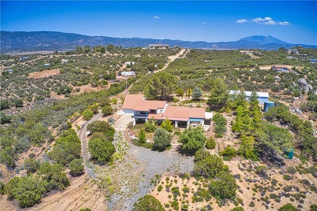 aerial view featuring a mountain view