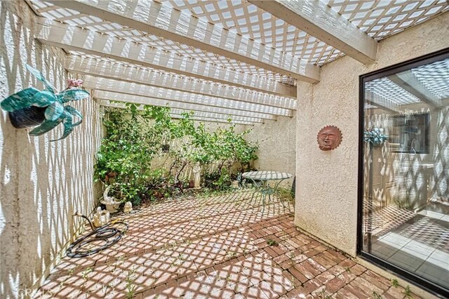 view of patio / terrace with a pergola