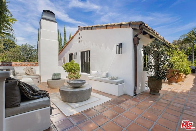 view of patio / terrace featuring an outdoor living space