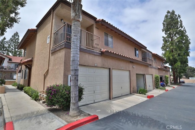 view of property with a garage