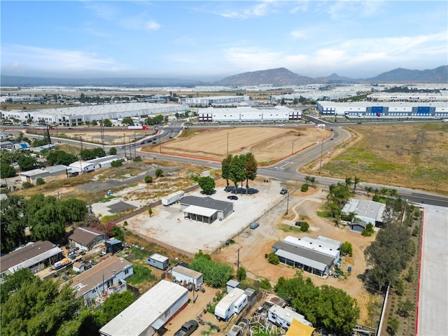 aerial view with a mountain view