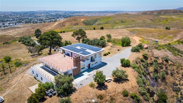 bird's eye view with a rural view