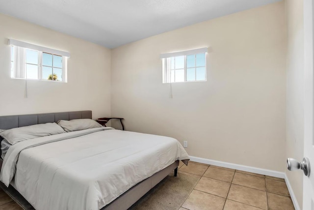 view of tiled bedroom