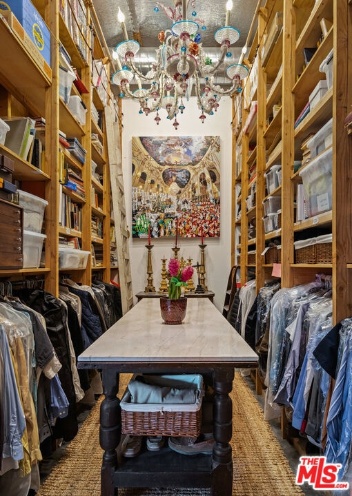 view of wine cellar