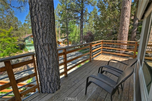 view of wooden terrace