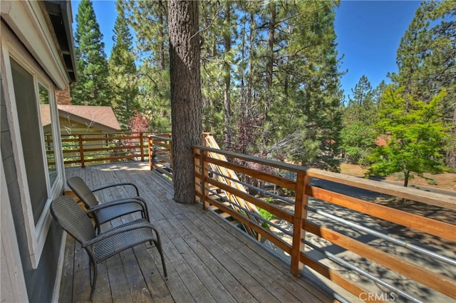 view of wooden terrace