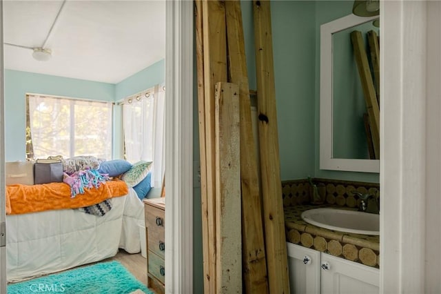 bedroom featuring sink