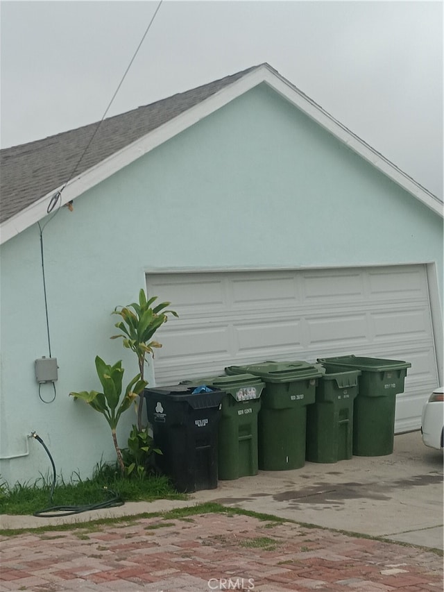 view of home's exterior featuring a garage