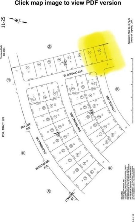 2360 El Dorado, Salton City CA, 92274 land for sale