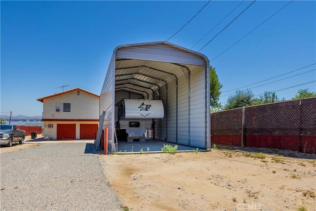 view of car parking with a carport