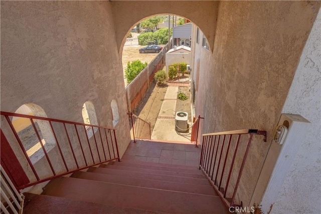 view of stairway