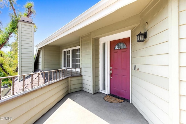 view of doorway to property