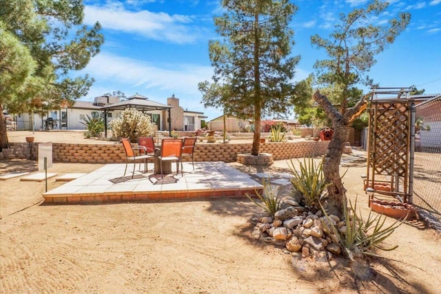 view of yard with a patio area