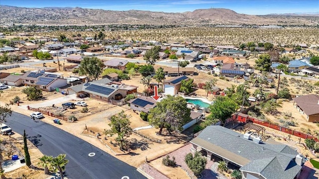 aerial view featuring a mountain view