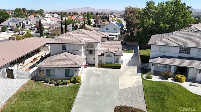 aerial view featuring a mountain view