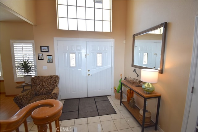 view of tiled entryway