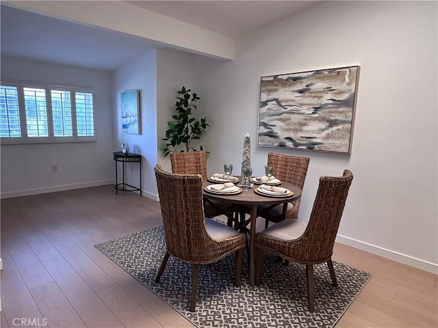 dining room featuring light hardwood / wood-style floors