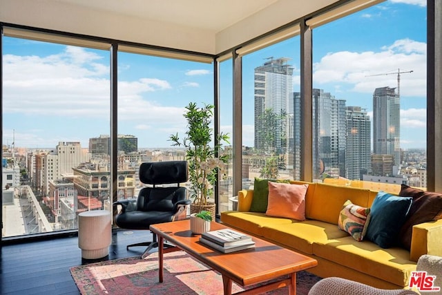 view of sunroom