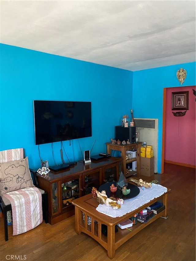 living room featuring wood-type flooring