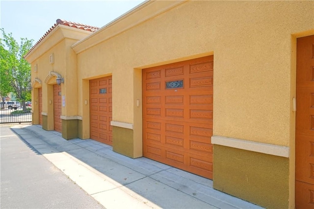 property entrance featuring a garage