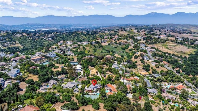 aerial view featuring a mountain view