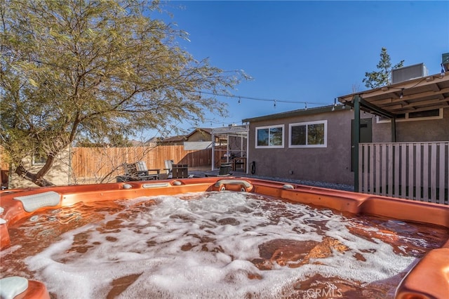 view of yard covered in snow