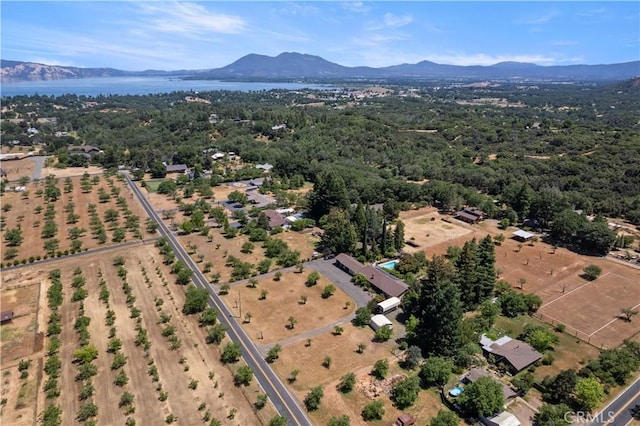 bird's eye view featuring a mountain view