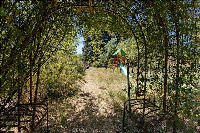 view of yard with playground community